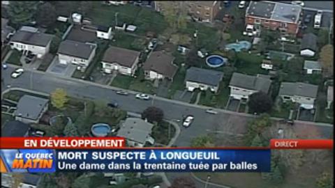 Une femme âgée tuée par balle à Longueuil