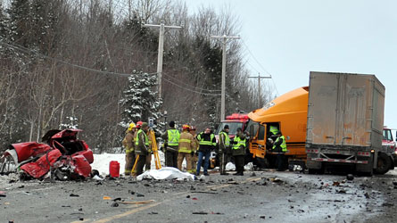 Saint-Agapit : Un mort suite à une grave collision sur la route 273