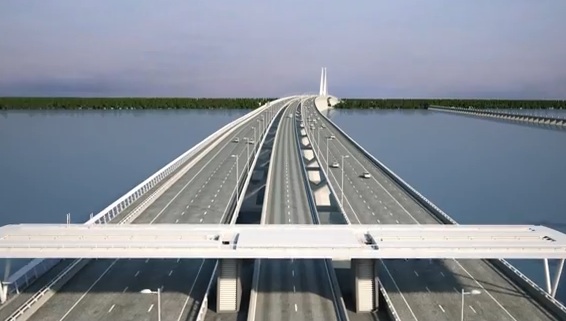 Futur Pont Champlain : Les premiers clichés dévoilés par Denis Lebel