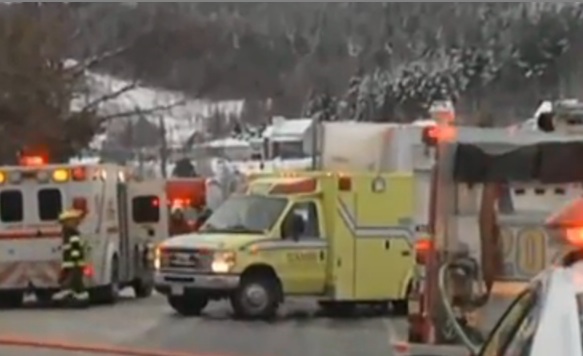 Beauceville : Une collision impliquant une voiture et un camion a fait un blessé grave