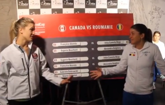 Eugenie Bouchard refuse de serrer la main de la Roumaine Alexandra Dulgheru Eugenie Bouchard refuse de serrer la main de la Roumaine Alexandra Dulgheru