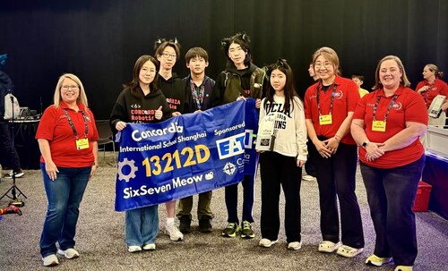 Des élèves de Concordia International School Shanghai montent sur le podium mondial de robotique VEX