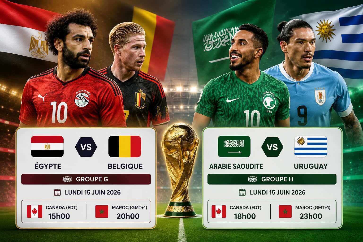 Mondial 2026 - l’Égypte et l’Arabie saoudite entrent en scène avec de grandes ambitions Mondial 2026 : l’Égypte et l’Arabie saoudite entrent en scène avec de grandes ambitions