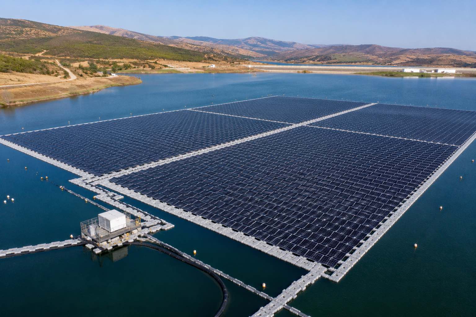 Tanger Med lance une centrale solaire flottante géante Tanger Med lance une centrale solaire flottante géante